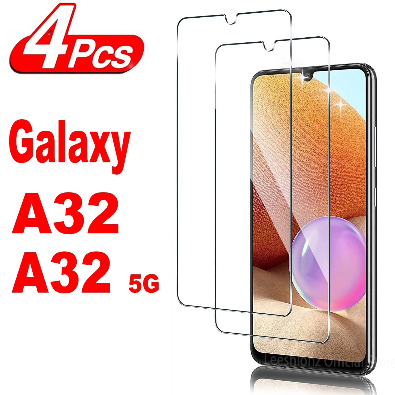 

2/4Pcs 9H Screen Protector Glass For Samsung Galaxy A32 A32-5G Tempered Glass Film