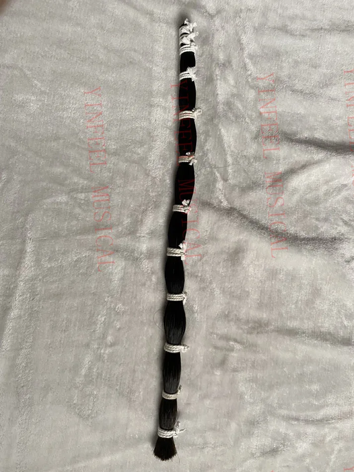 250g 80-85cm 천연 말털 흰색/검정색 말꼬리 바이올린 활털 몽골 말털