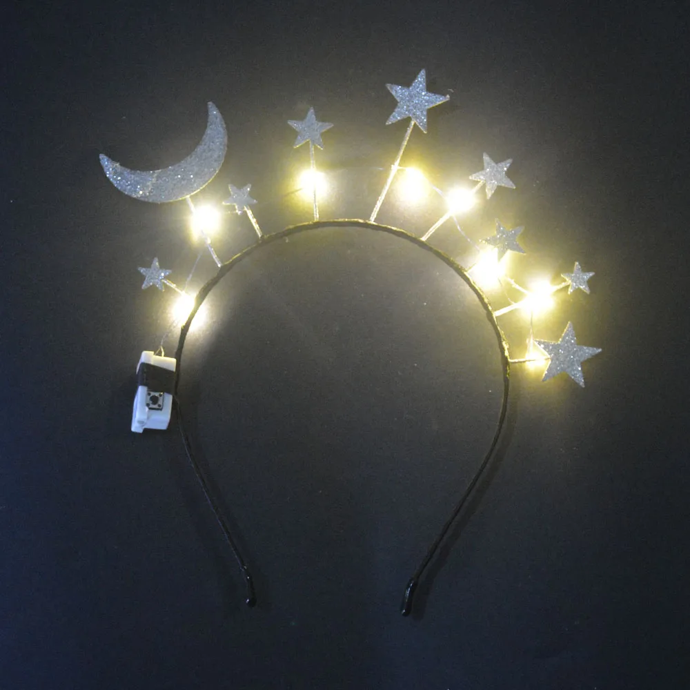 Hoofdband met Ster met Strass, Gouden Sterren