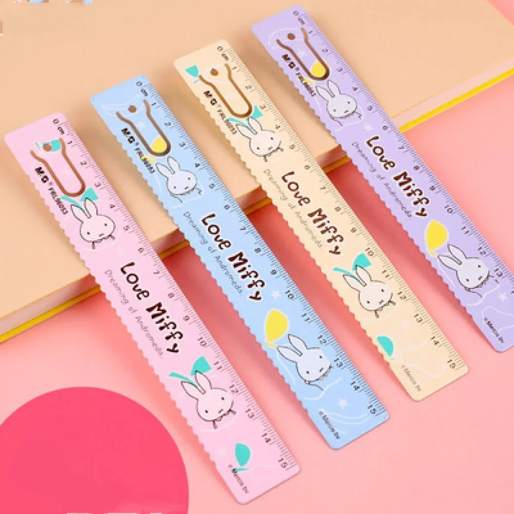 15Cm Cartoon Miffy Rabbit Ruler Anime Cute Wave Line Kawaii Boutique ...