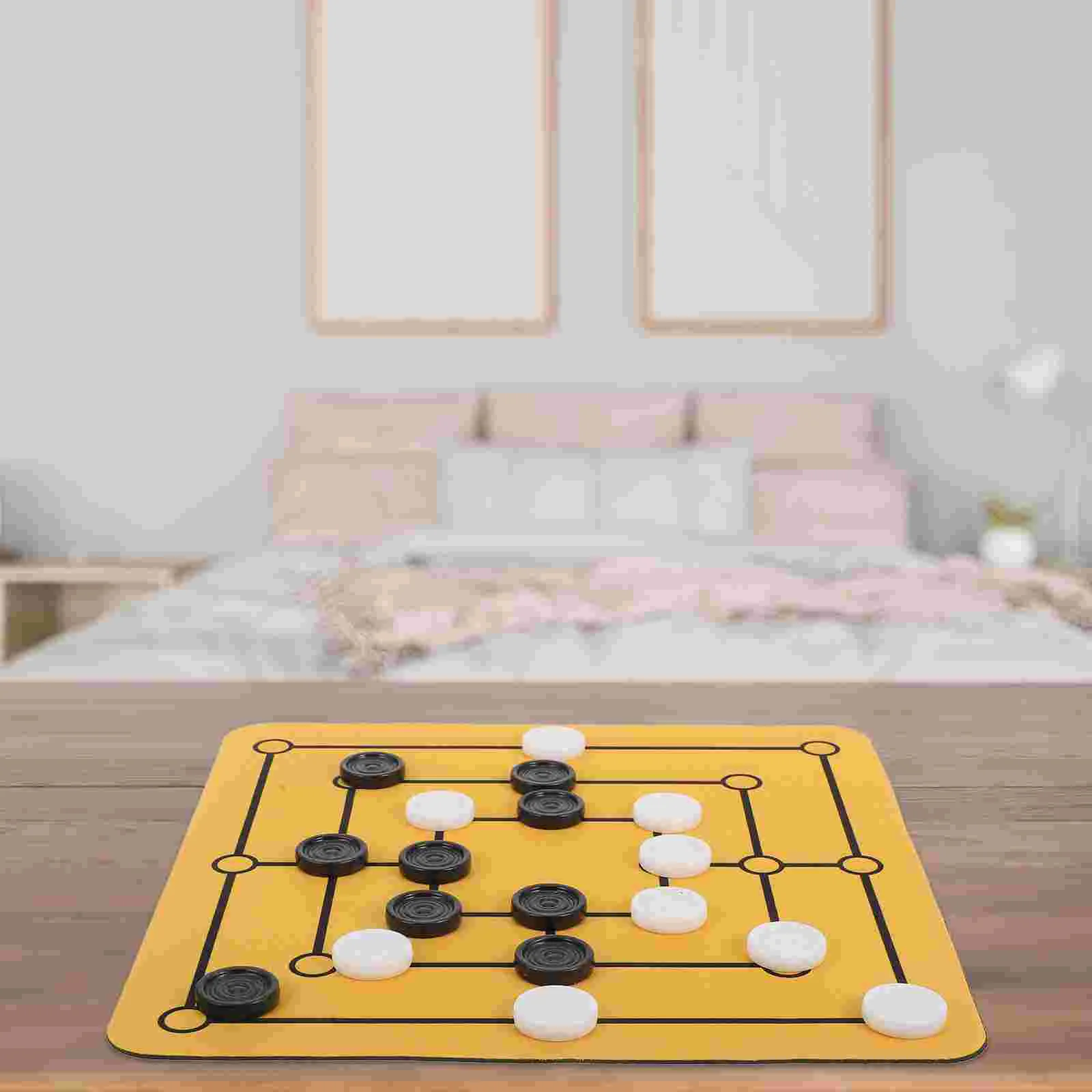 Board Game 1 Set Traditional Nine Mens Morris Table Funny Portable Household Chessboard Gathering