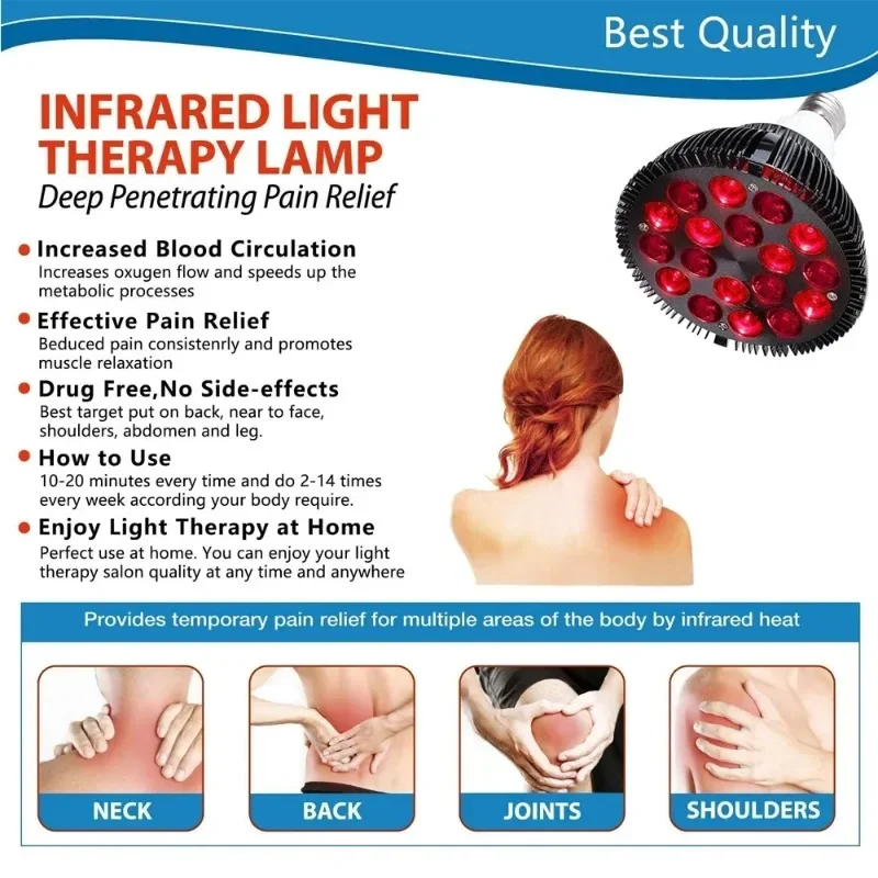 LED Therapy Lamp 660nm 850nm Near-infrared Therapy Lamp PAR38 Beauty Led Light Body Care infrared therapy lamp led beauty lamp
