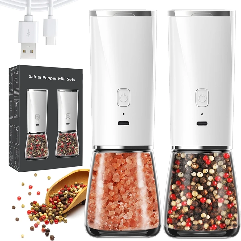 ElectricSpiceGrinderKitchenSpiceMillAutomaticSaltandPepper