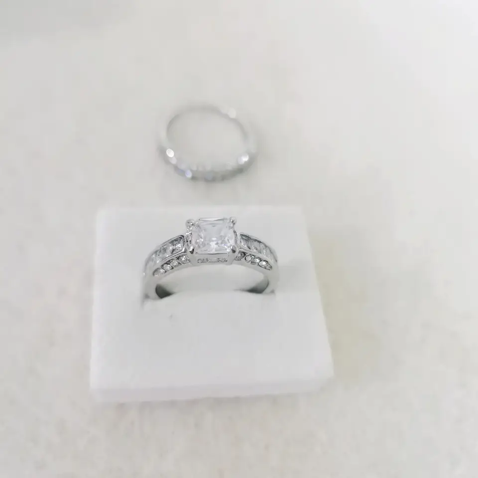 2pcs Set Engagement Wedding Rings for Women