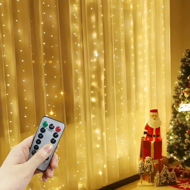 thumbnail image 1 of Guirnalda de luces LED con 8 modos y USB para decoración navideña, de 3 a 6 m, para bodas, fiestas, Halloween, hogar y dormitorio, 1 of 4