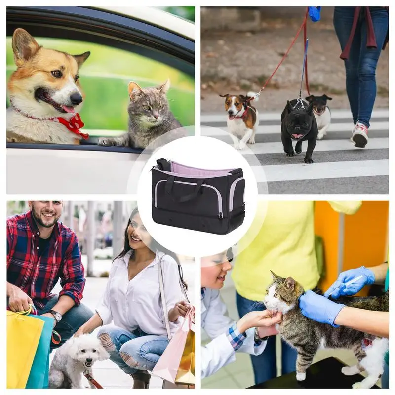 접이식 애완 동물 가방, 고양이 여행 배낭, 통기성 및 대용량 여행 고양이 캐리어 핸드백, 소형, 중형, 대형 고양이용