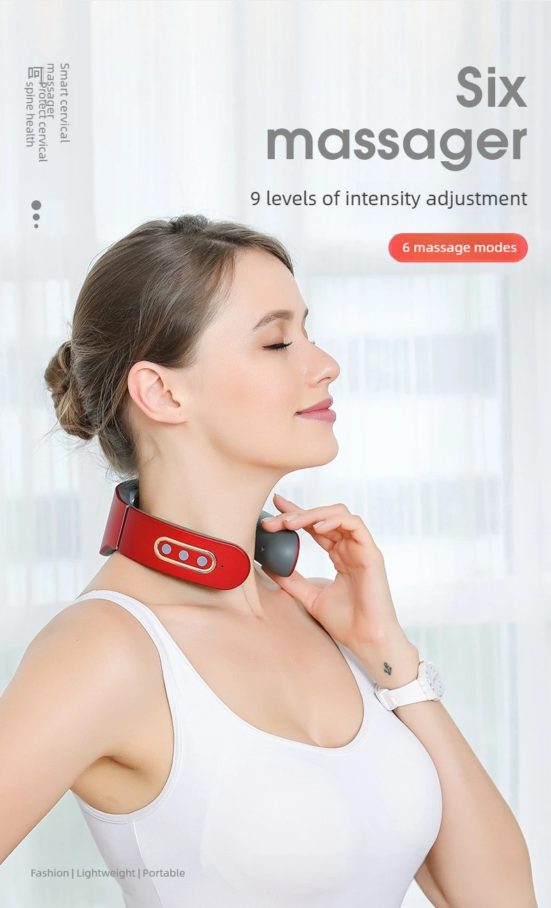 Electric Wireless Pulse Neck And Shoulder Massager For Pain Relief_voghion.com