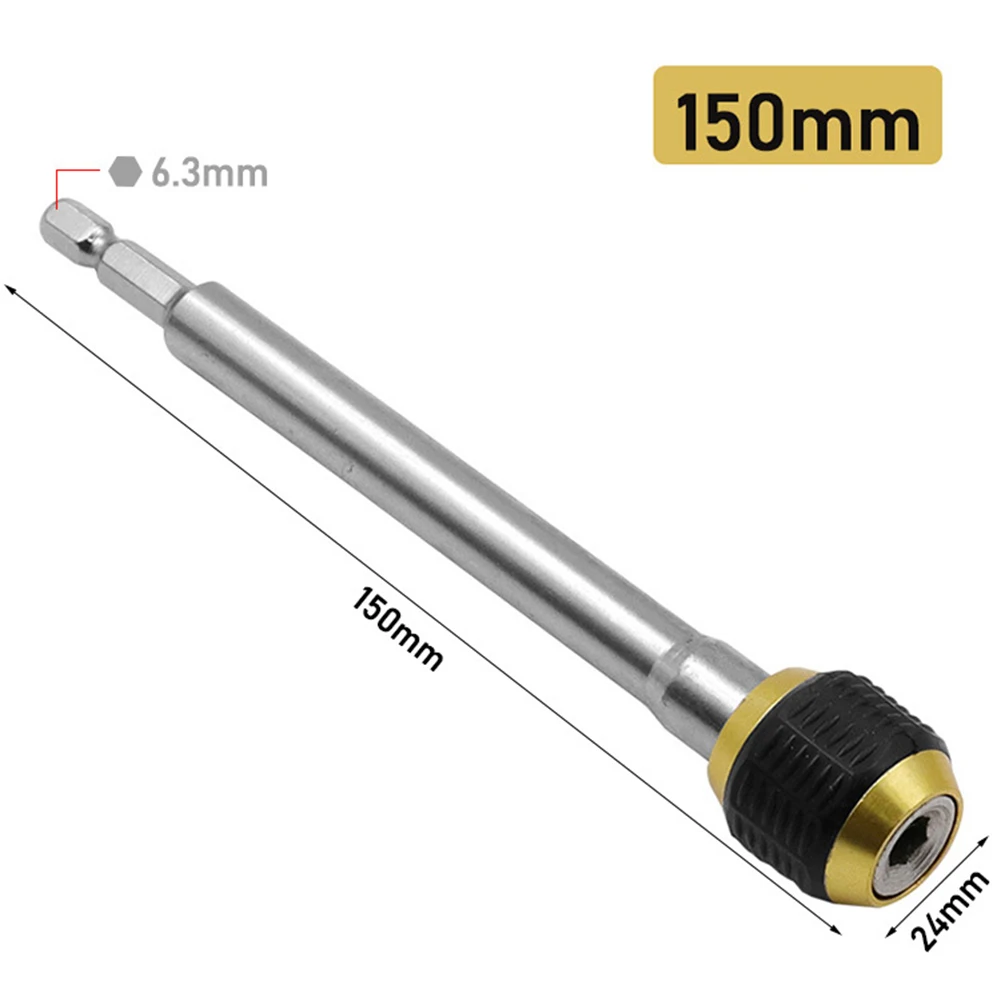 300mm Black Hex Shank Extension Bit Holder 6mm Shank Quick Change Connection Rod For Electric Drills Tool Accessories