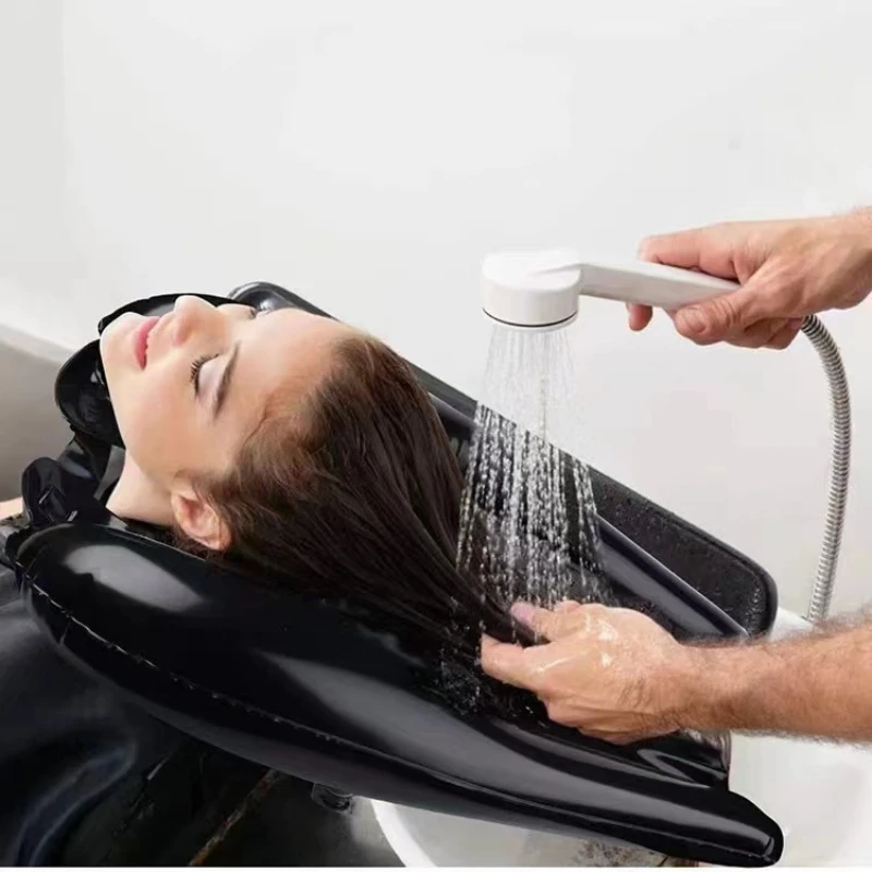 Inflatable shampoo basin 1pc Mobile Wash Sink Inflatable Salon Hair Portable Shampoo Basin Inflatable Shampoo Basin for Elderly Disabled Injured Pregnant