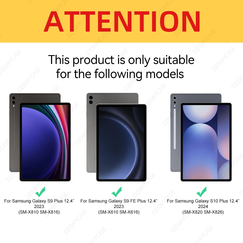Premium Tablet Cover with Auto Sleep/Wake Feature, 12.4 Inch