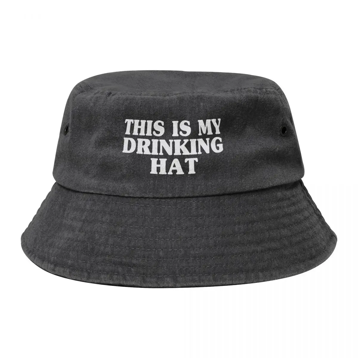 This Is My Drinking Hat Cowboy Denim Fisherman Hat With Printing
