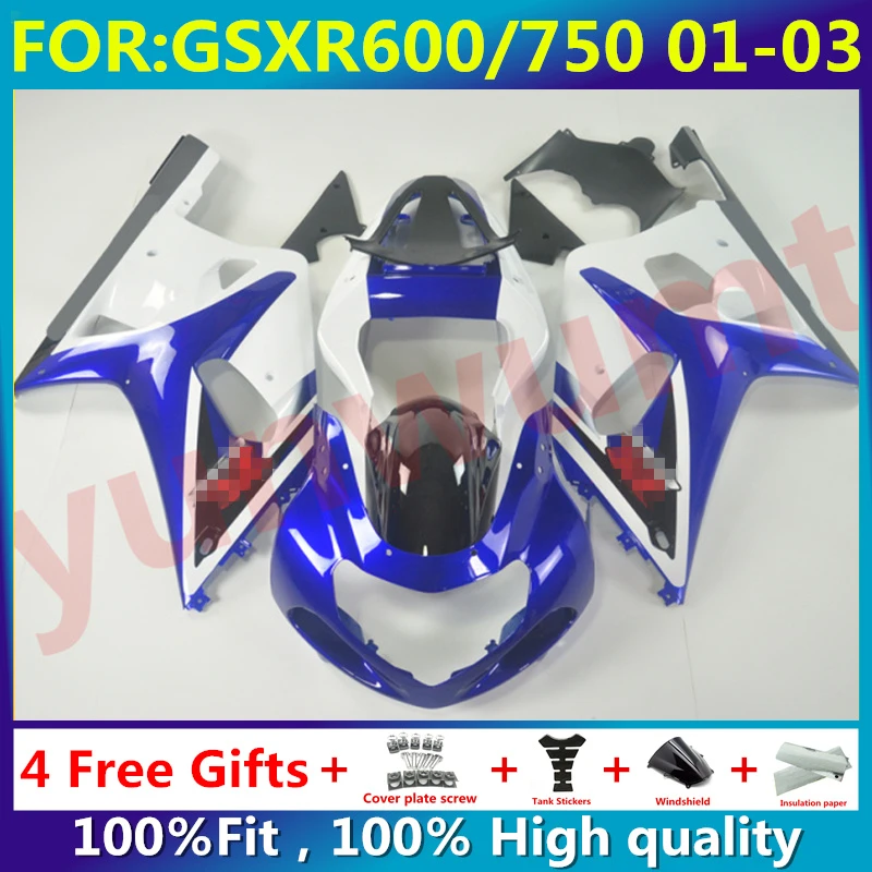 NEW Injection mold Fairings Kit For Suzuki GSXR600 750 GSXR 600 K1 2001 2002 2003 01 02 03