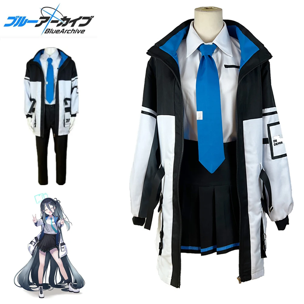 

Game Blue Archive Cosplay Tenndou Arisu Costume Work Clothes Hooded Coat JK Uniform Anime Halloween Carnival Man Woman Suit