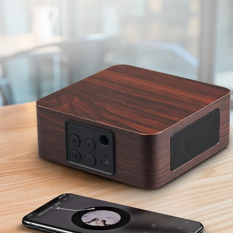 

202207015cdhghgfhfghjknx Wooden Bluetooth Speaker Mini Portable gift small stereo