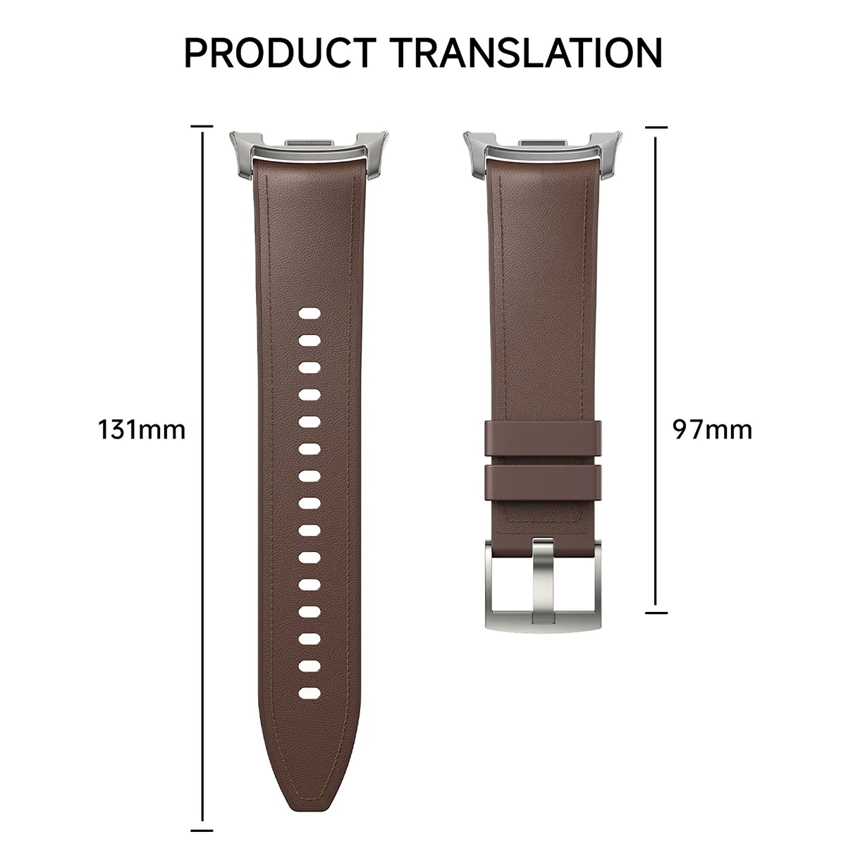 Premium Silicone & Leather Watch Strap - Elegant No-Gap Design Bracelet Accessory
