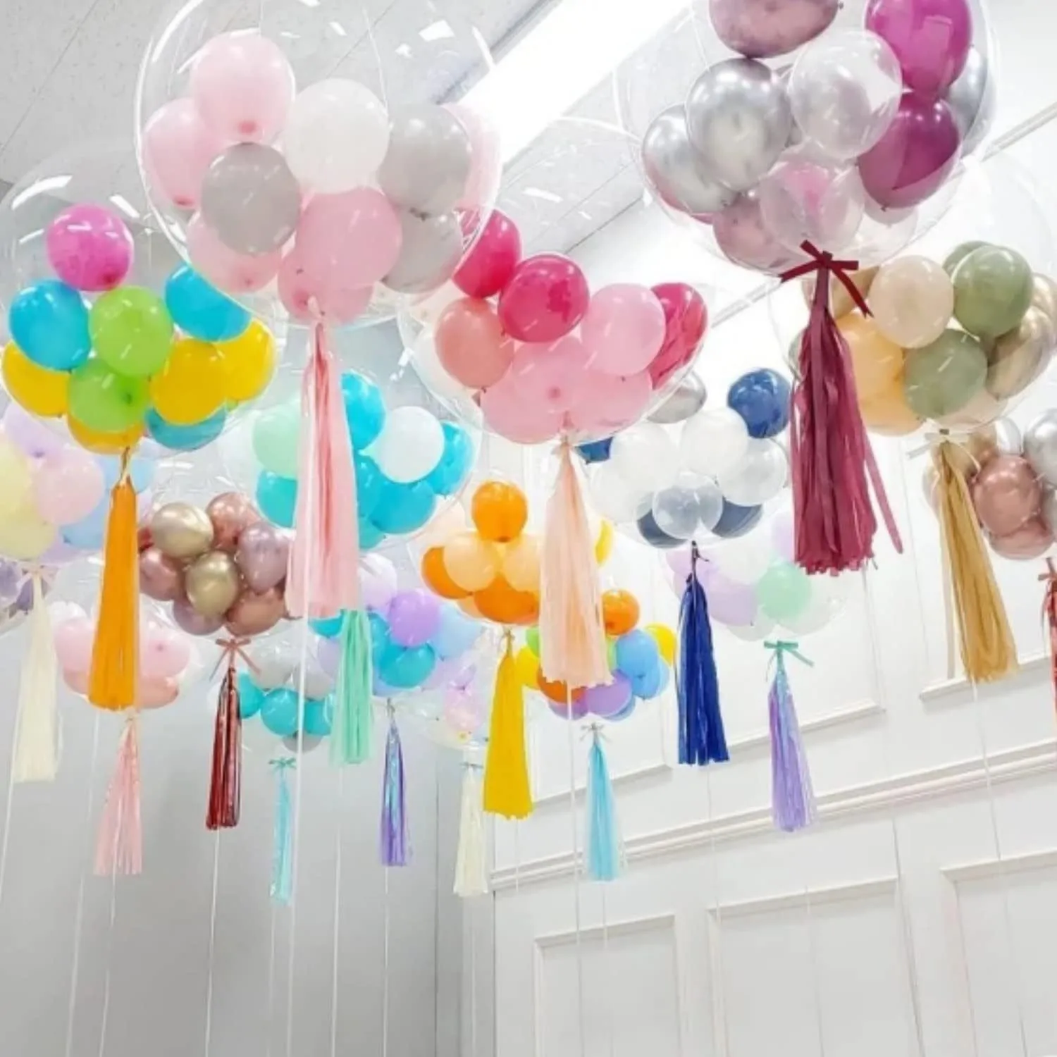 Palloncini Bobo Trasparenti 36 Pollici (90cm) - 6 Pezzi Per Feste, Compleanni, Matrimoni | Riutilizzabili