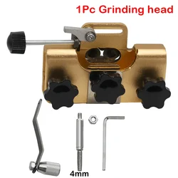 Woodworking Chainsaw Sharpener Kit with Multi-Head Grinding and Repair Tools (Gold and 1 Head)