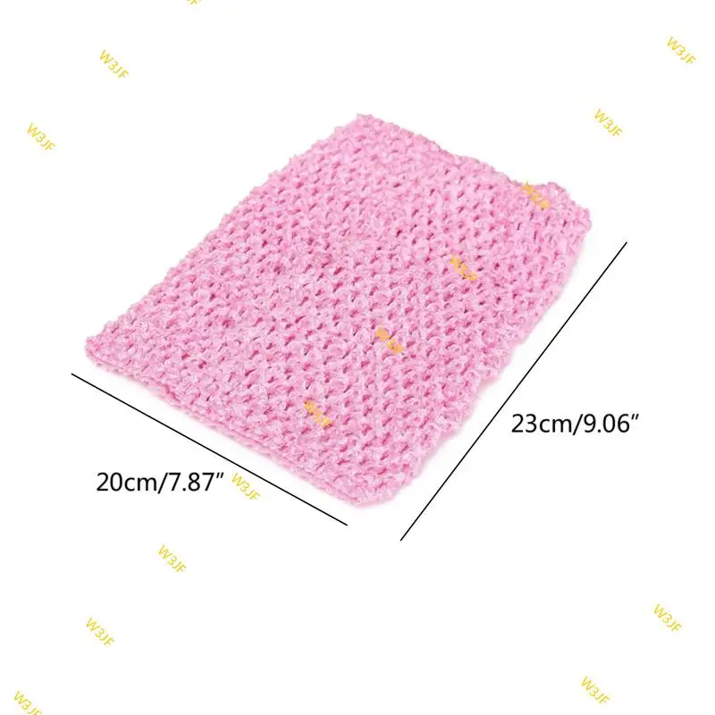 W3JF 9 Inch Girl Elastic Knitted Crochet Tube Tops Tensile Children Skirt