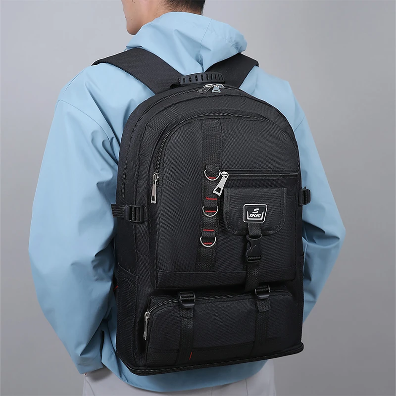 1 backpack, men's and women's multifunctional large capacity travel bag, outdoor hiking bag, sports backpack, folding bag