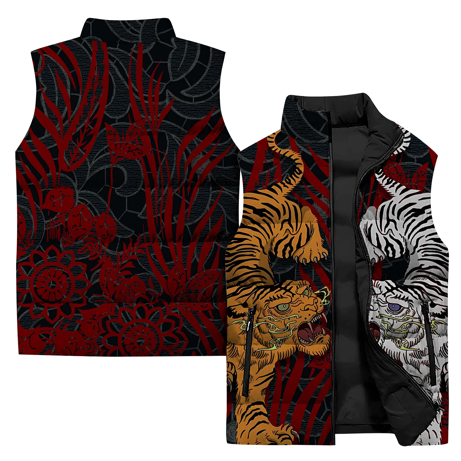 thumbnail image 1 of Chaleco de trabajo fresco para hombres Chaleco calefactor cálido para hombres Chaquetas ligeras de moda para hombre Tiger Nuevos abrigos y chaquetas Chalecos de abrigo, 1 of 5