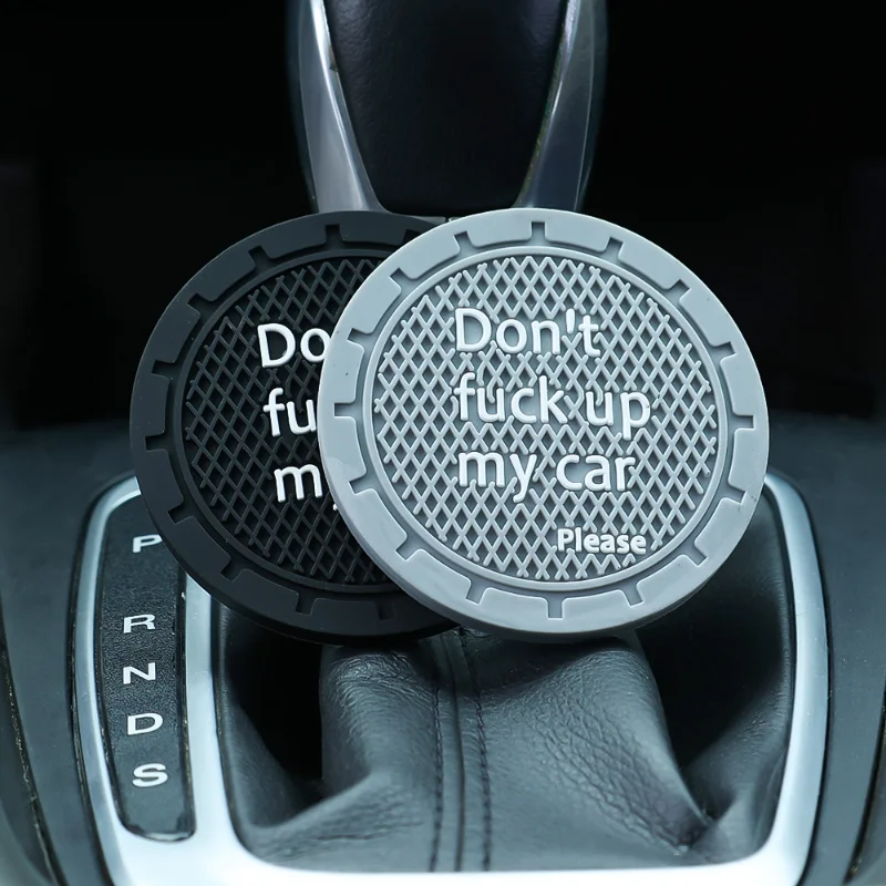 Letter Car Anti-Slip Water Cup Pad Coaster cup holder coasters car non slip mat non slip mat car coaster pads silicone anti slip pad silicone anti skid pad Silicone Auto Interior Accessories