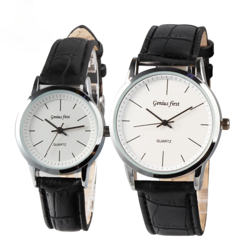 

New Luxury Quartz Watches for Men Woman Casual Leather Belt Student Couple Watches Simple Women's Clock Wristwatch Dropshopping