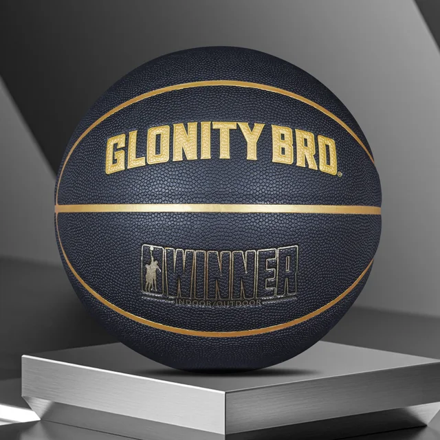 PU Composite Basketball Size7 Outdoor Indoor Match Training Ball For Youth Women Men Standard Basketball Black Gold High Quality 2