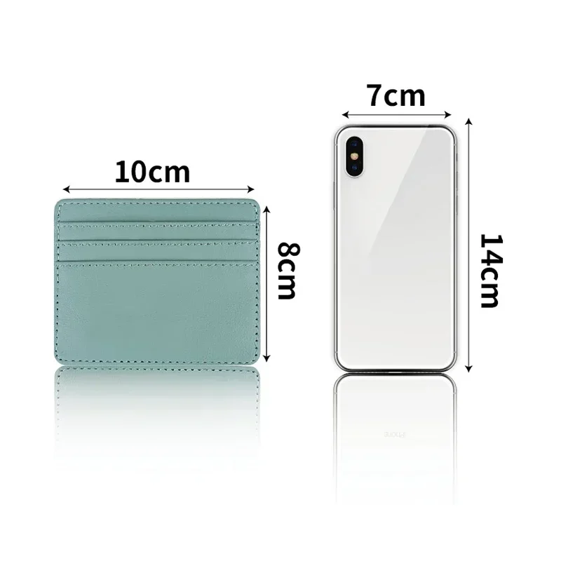 PU Leather Slim Multi-Slot Card Holder Wallet - Candy Color
