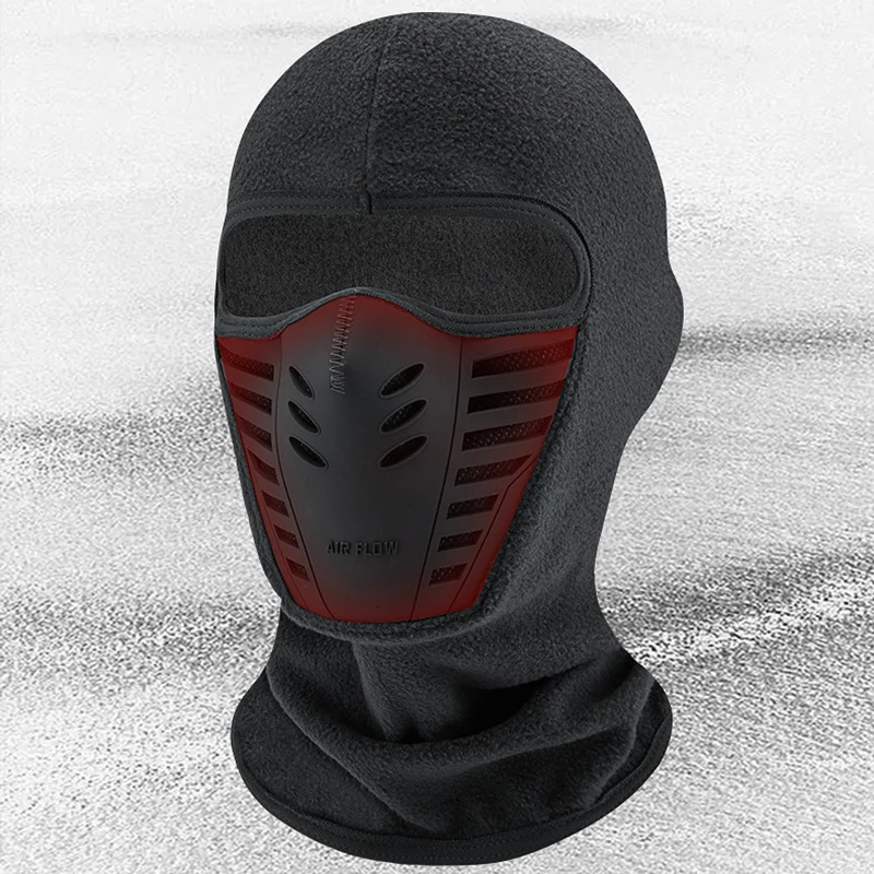 Motorcycle Mask Fleece Thermal Neck Full Face Mask Keep Warm Riding Balaclava Biker Ski Winter Windproof Dustproof Face Shield