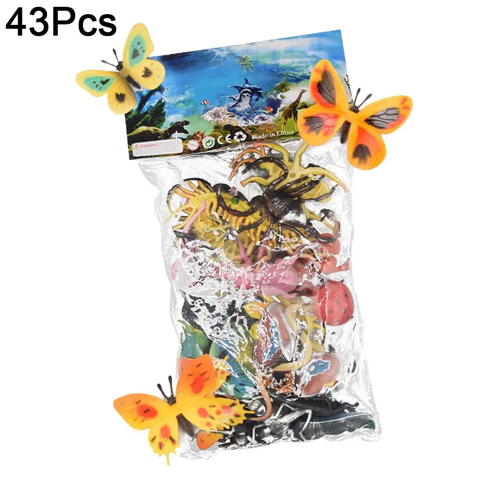 PVC Simulation Insect Model Toy Dragonfly Butterfly Material Scorpion Model Safe Educational Children's Toy Simulation Frog M2G7