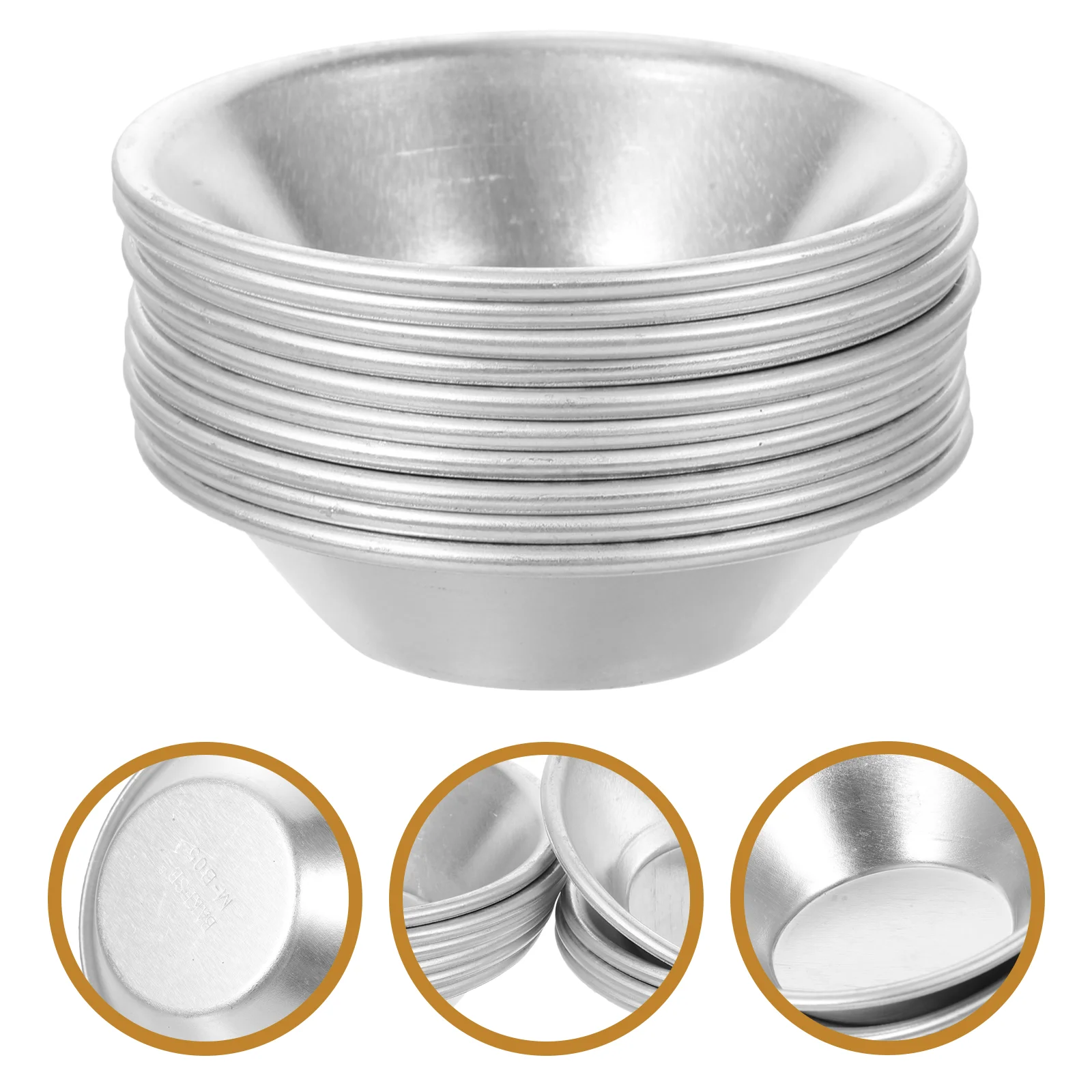 

10pcs Egg Molds Aluminum Tinfoil Muffin Pan Cupcake Mold Non- Cake Pudding Cookie Cups Pastry Tools