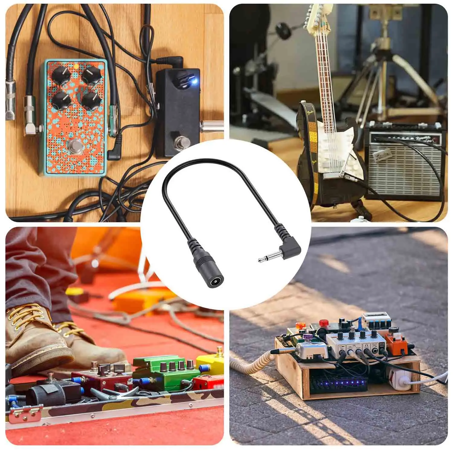3.5mm 1/8" to DC 5.5mm x 2.1mm Postive Tip Power Supply Converter Cable Electro Harmonix EH DOD Guitar Effects Pedals 1pc usb dc converter