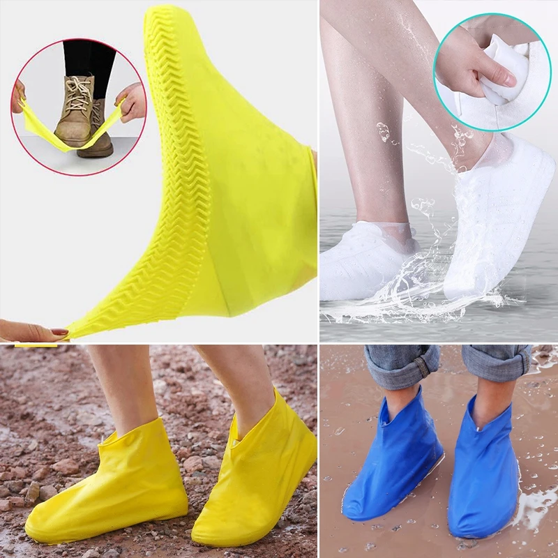 Rain Boots Waterproof Shoes Cover Silicone Shoe Covers Reusable Non-Slip Rain Shoe Covers Anti-Slip Boots Shoes Cover silicone shoe covers rain shoe covers shoe covers
