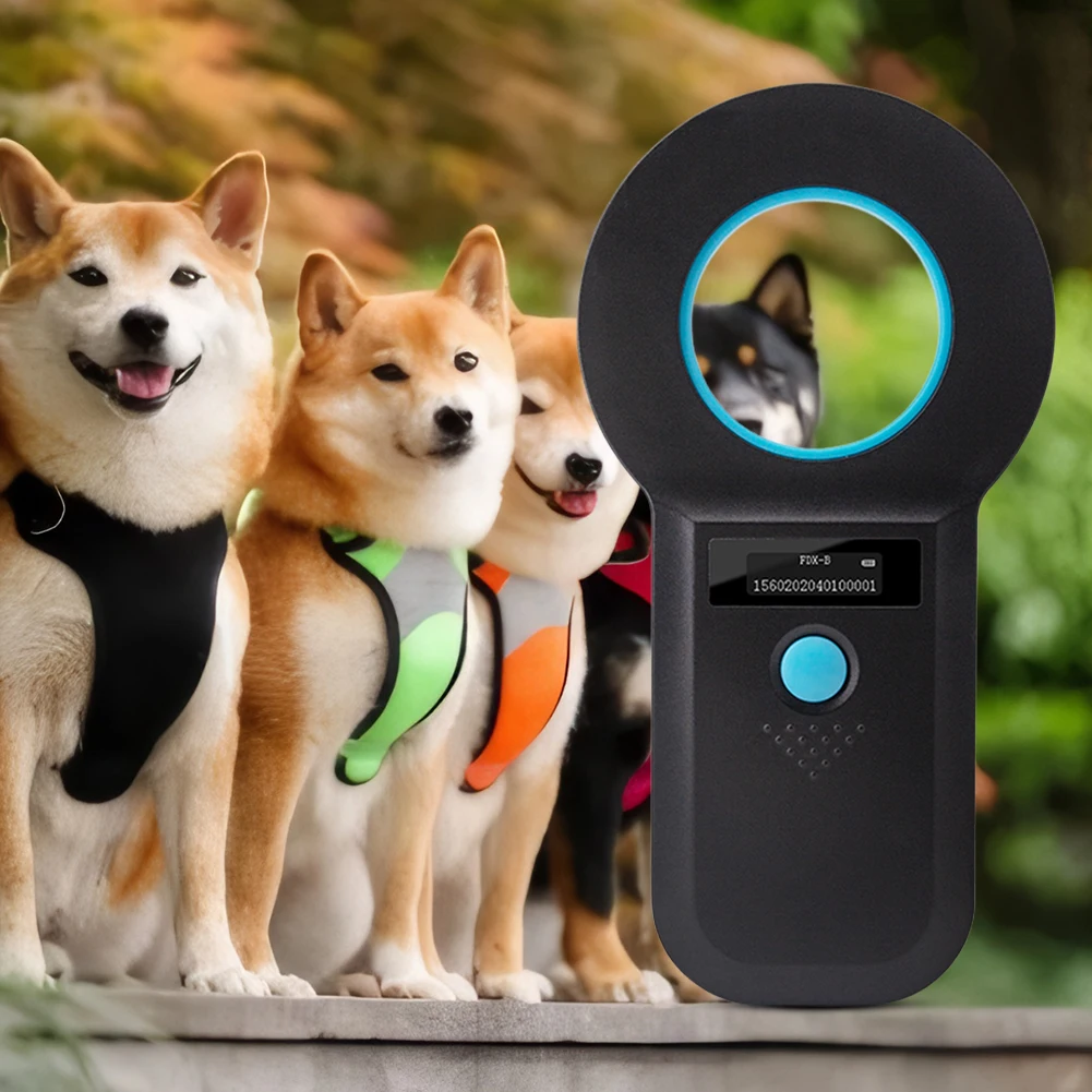 RFID Animal Reader 134.2Khz/125Khz Pet ID Scanner EMID FDX-B Microchip Tag Registration For Cow Fish Dog Cat Pet ID Scanner
