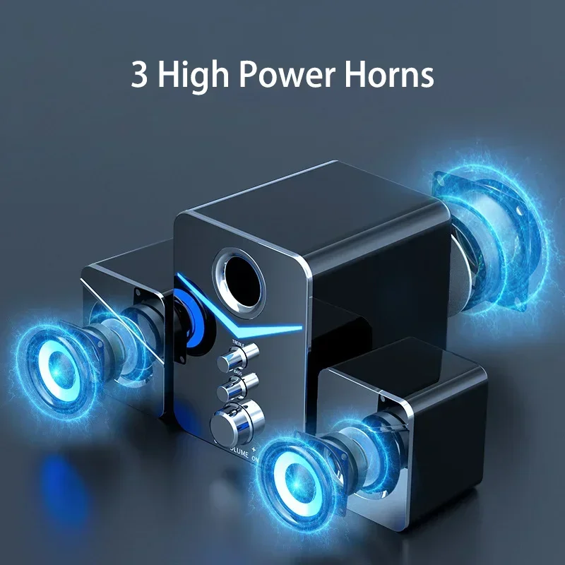 ZK50 Wired Computer Speakers Loudspeaker Bass Subwoofer AUX Audio Theater Music Bluetooth Player Speaker PC Laptop SoundBox
