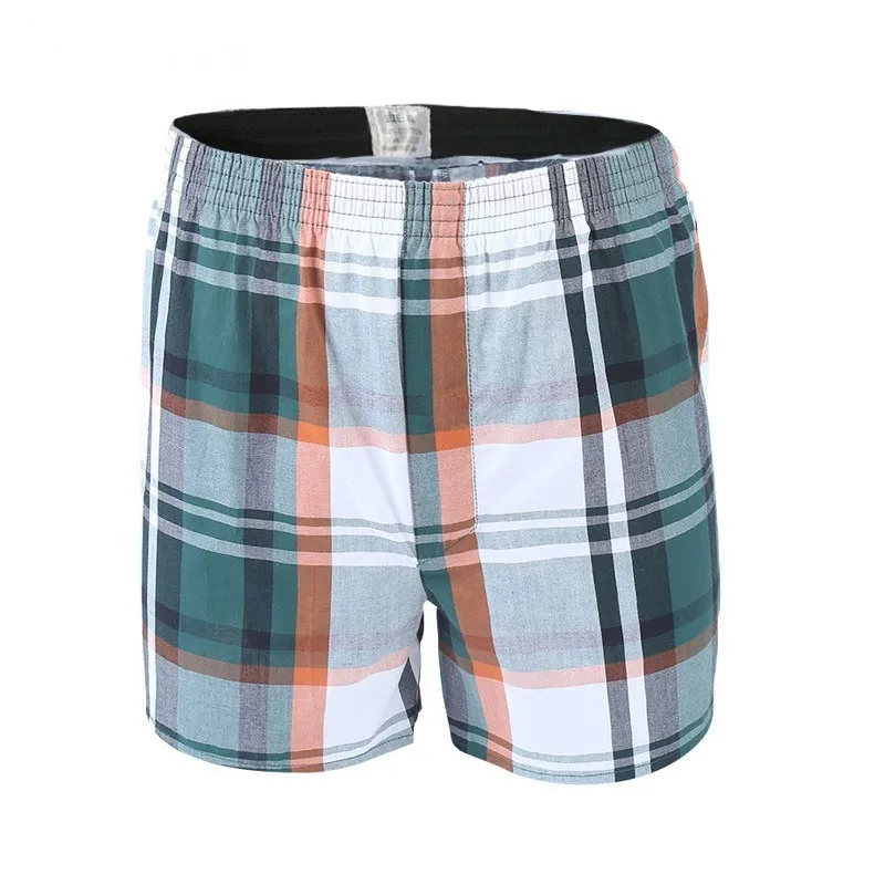 5 pcs Mens Underwear Boxers Shorts Casual Cotton Sleep Underpants Quality Plaid Loose Comfortable Homewear Striped Arrow Panties