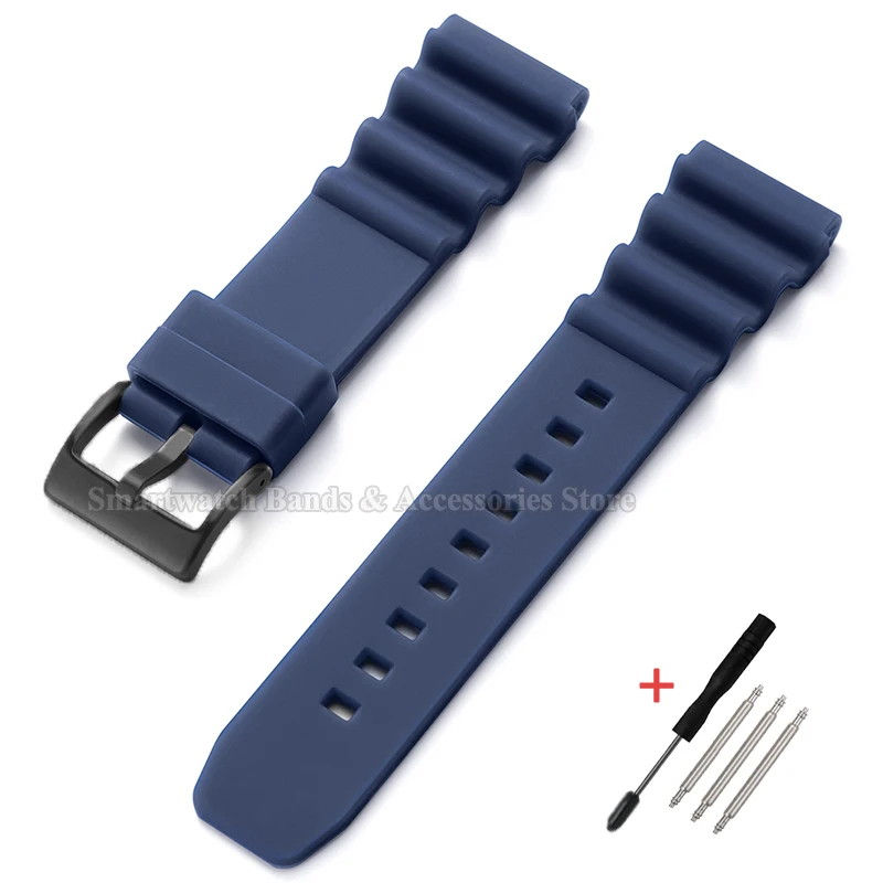 Silicone Waterproof Diving Wristband, 20mm/22mm - Premium Strap