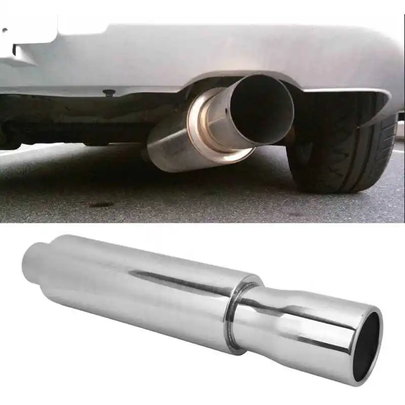 Stainless Steel Exhaust Pipe 2in Inlet 3.5in Outlet Round Single