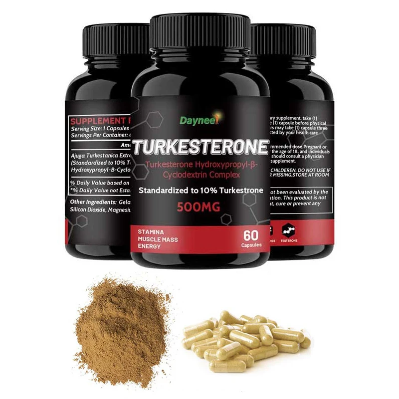 Turkesterone Capsules 500mg fat male health Maintain energy levels 2 Bottle 120 Pills