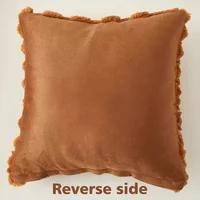 Pink Cute Soft Fur Pillowcase Tortoise Cushion Cover 45*45cm Cozy Plush Decorative Pillow Cover Living Room Sofa Cushion Case 5