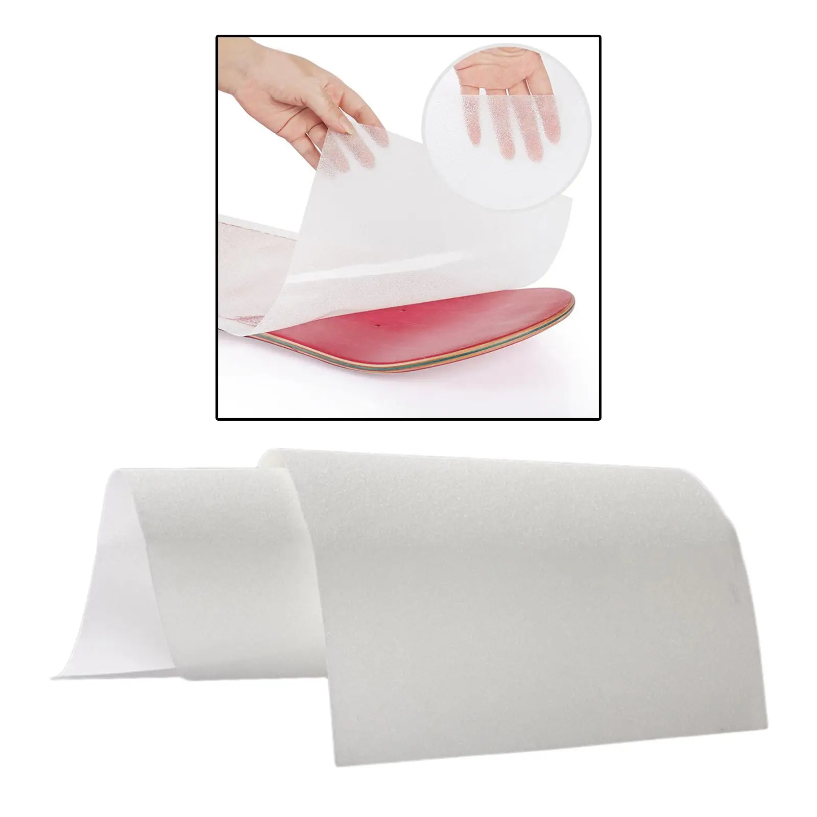 

33in x 9.4in PVC Longboard Sandpaper for Skateboard Deck Clear Skate Scooter Sandpaper Sticker Skateboard Thickened