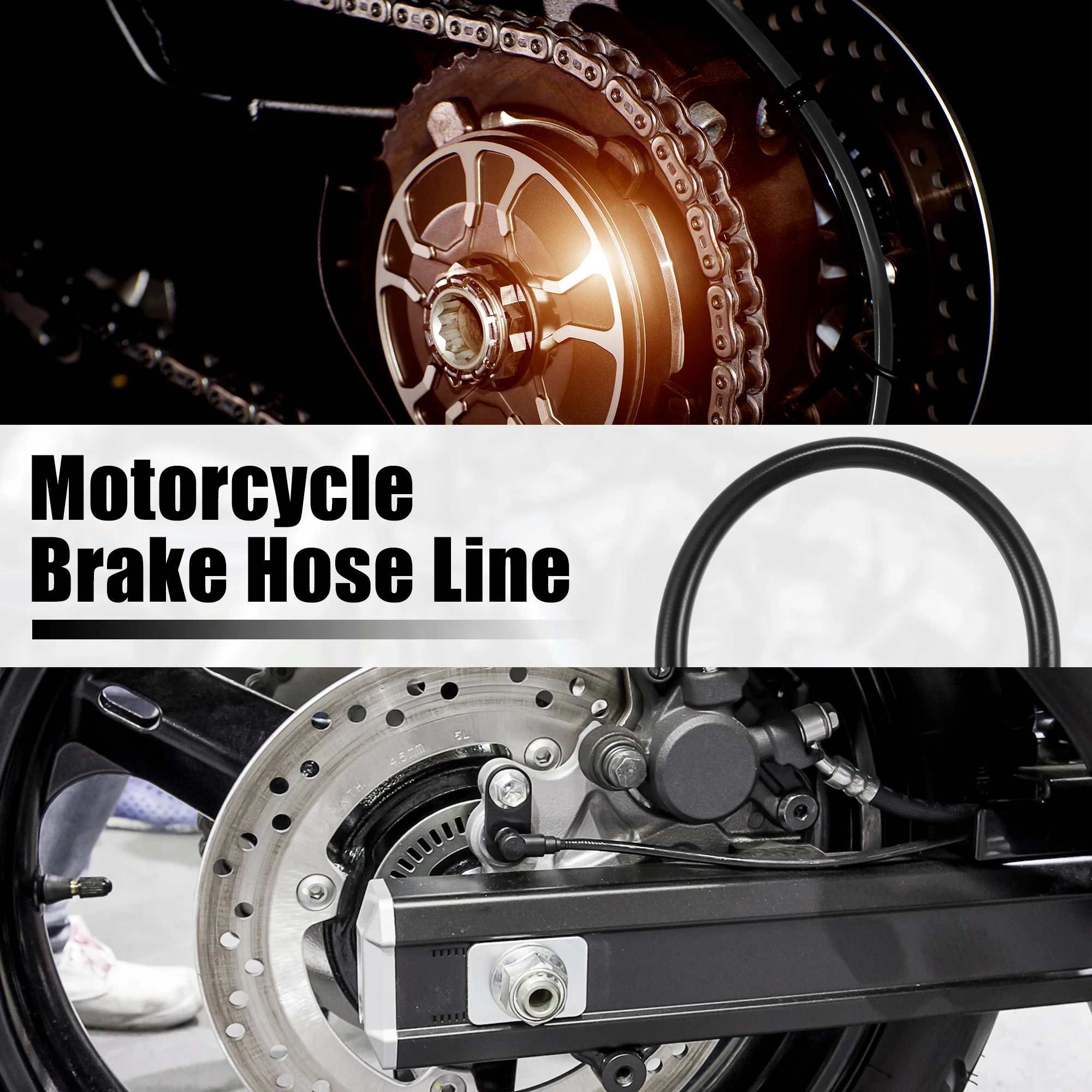Motorcycle Brake Hose Motoforti 30 50 60 80 90 100 110 150 180 200 220cm Brake Hose Motorcycle Hydraulic Brake Line Oil Hose Pipe Bike 1 Set