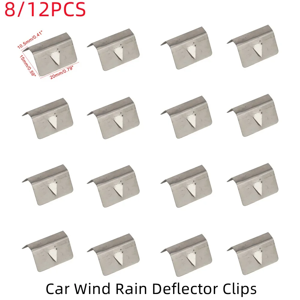 Car Window Deflectors 12/8 Pcs Wind Rain Channel Clips For Heko G3 SNED