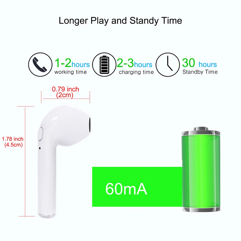 M\u0026J i7s TWS One Piece Earbuds Ture Mini 