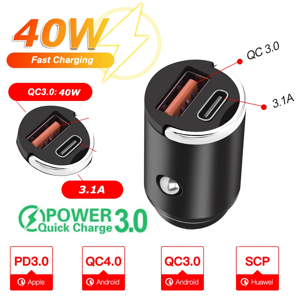 USB araç şarj hızlı şarj 4.0 QC4.0 QC3.0 QC SCP 5A PD tipi C 200W hızlı telefon şarj iPhone Xiaomi Huawei cep telefonu için BF