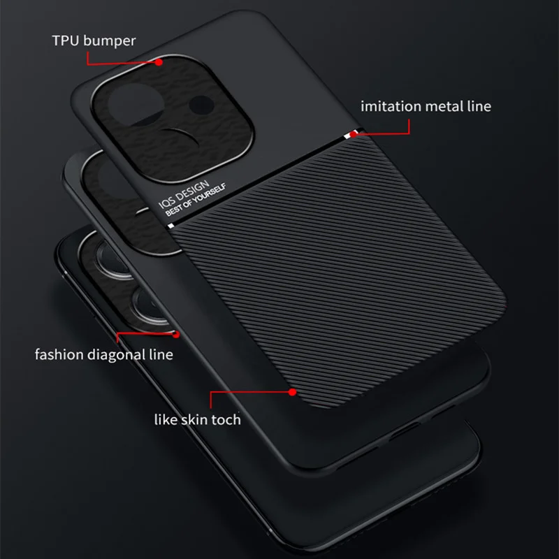 Rugged Protective Phone Case with Built-in Car Magnetic Holder