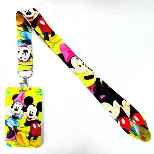 Disney's Credential Holder Mickey Mouse Lanyard Bear Phone Rope ID Card Badge Holder Princess Neck Strap Cartoon Keychain Gift - Image 11