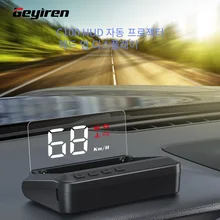 GEYIREN C100 OBD2 HUD 헤드 업 디스플레이 자동차 속도계 연료 소비 EOBD 프로젝터 온보드 컴퓨터 자동차 액세서리 운전