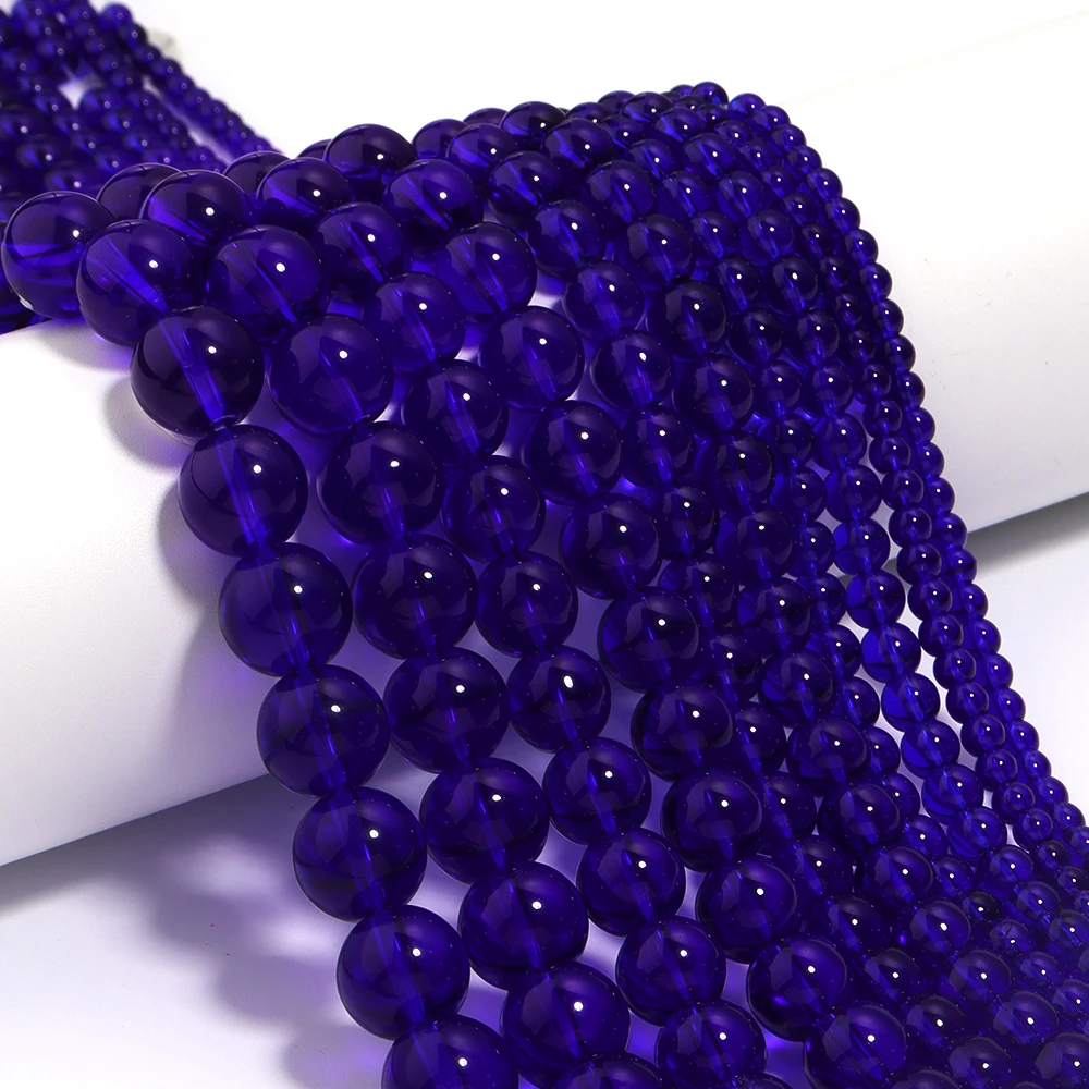 Pomegranate Red Glass Round Spacer Beads String 3