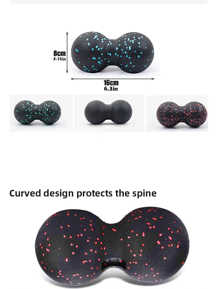 Description Picture 5 of itemEPP Peanut Balls Body Massage Fascia Ball Yoga Foam Block High Density Muscle Relaxation Lacrosse Exercise Fitness Relieve Pain